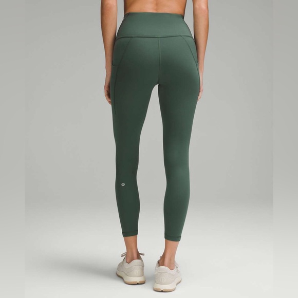 Wunder Train High-Rise Tight with Pockets 25" in Dark Forest - Picture 3 of 8